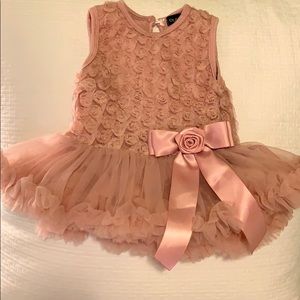 Dusty rose pink baby dress